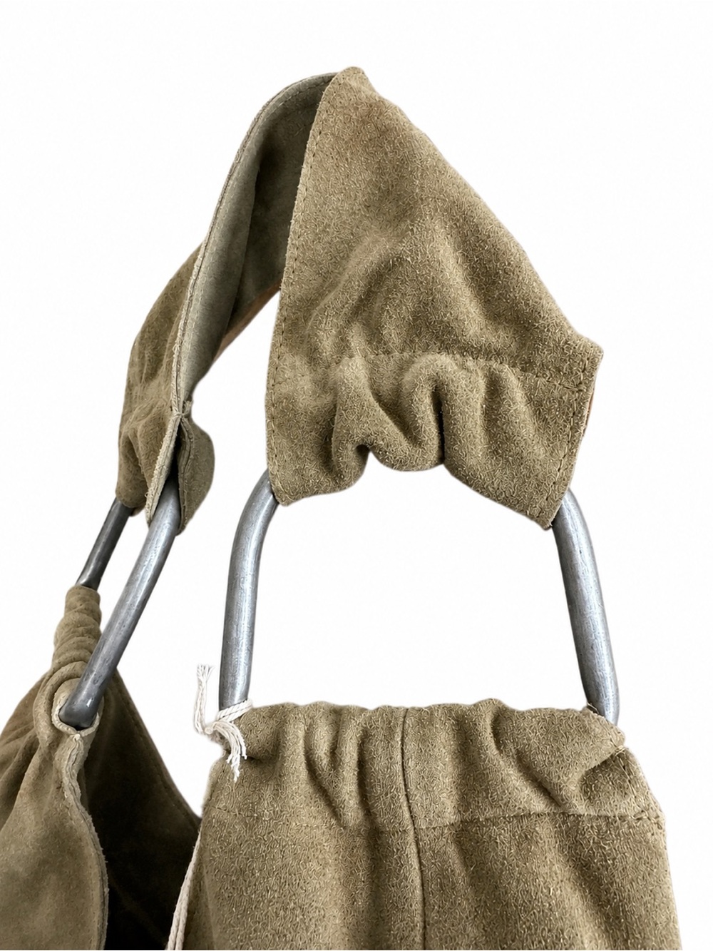 Free People Bobbi Slouch Suede Tote Olive Green Leather BNWT SOLD OUT - Picture 3 of 8